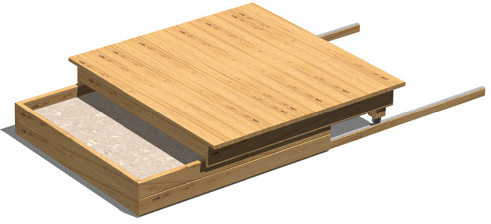Pískoviště ABIES s krytem 2,0 x 2,0 m