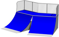 Skate QUARTER PIPE H 150-30